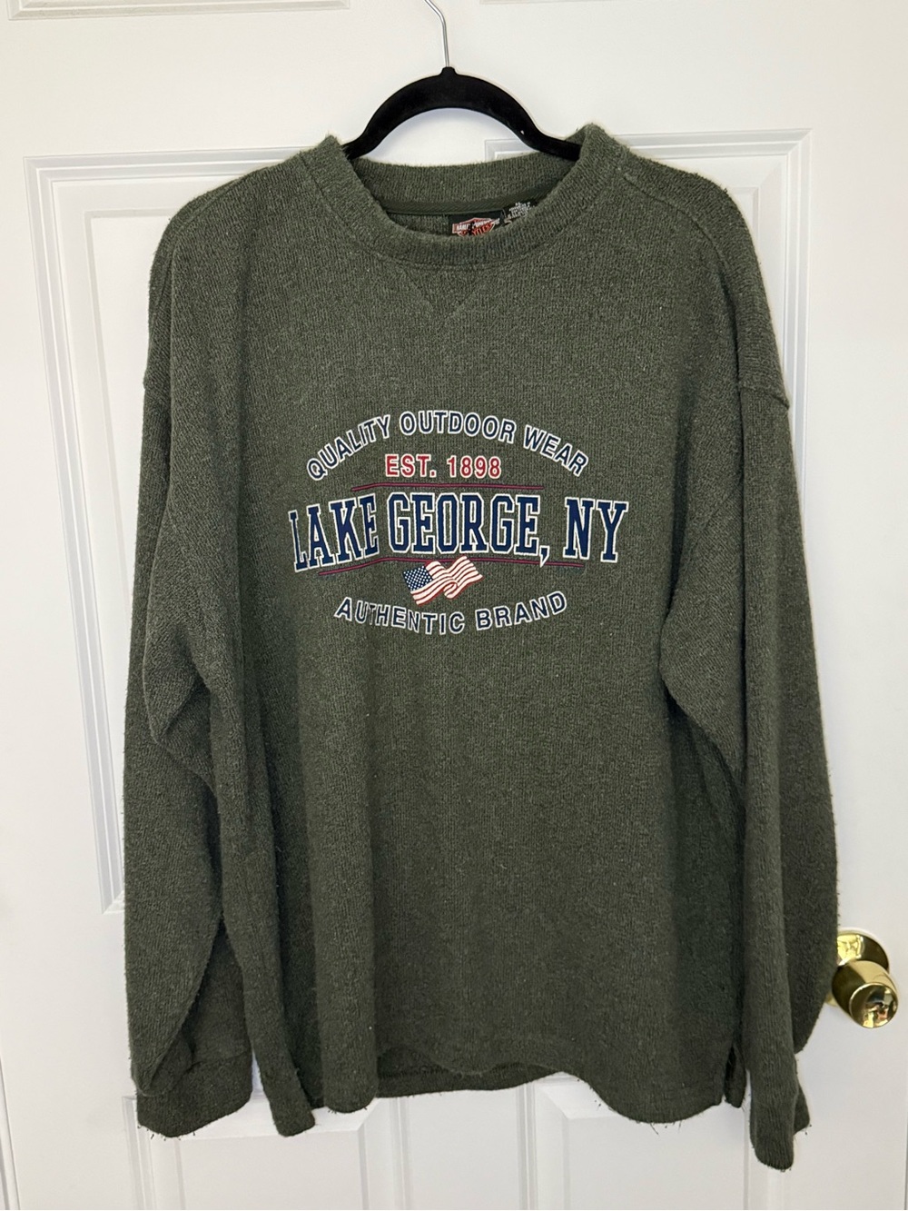 Harley-Davidson Olive Green Lake George, NY Crewneck Sweatshirt